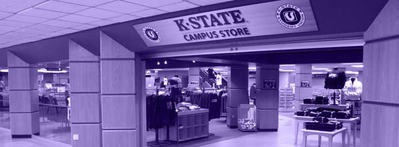 Purple overlay of the K-State Campus Store from 2013