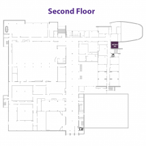 Room 203 on floor map