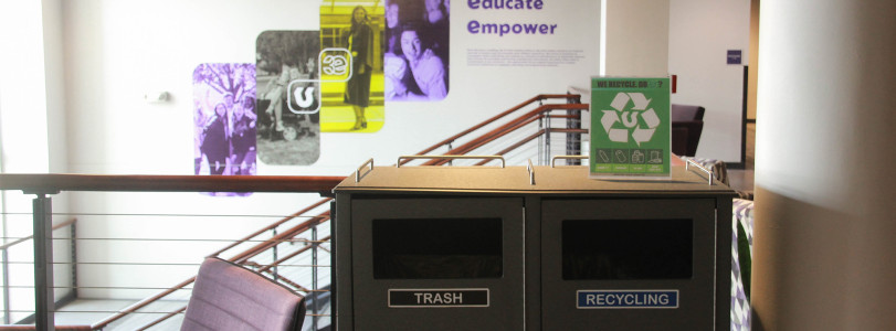 Trash and recycling bin