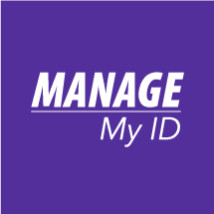 purple background with Manage My ID in the middle