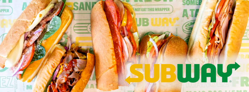 Subway sandwich with logo